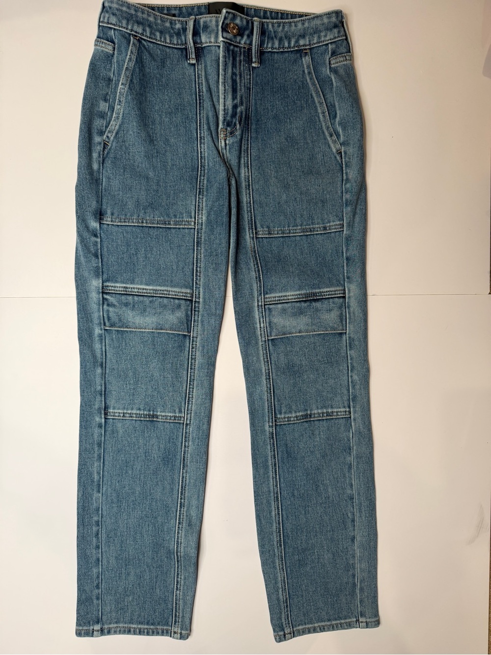 WHBM Utility High Rise Straight Leg Jeans- like new'